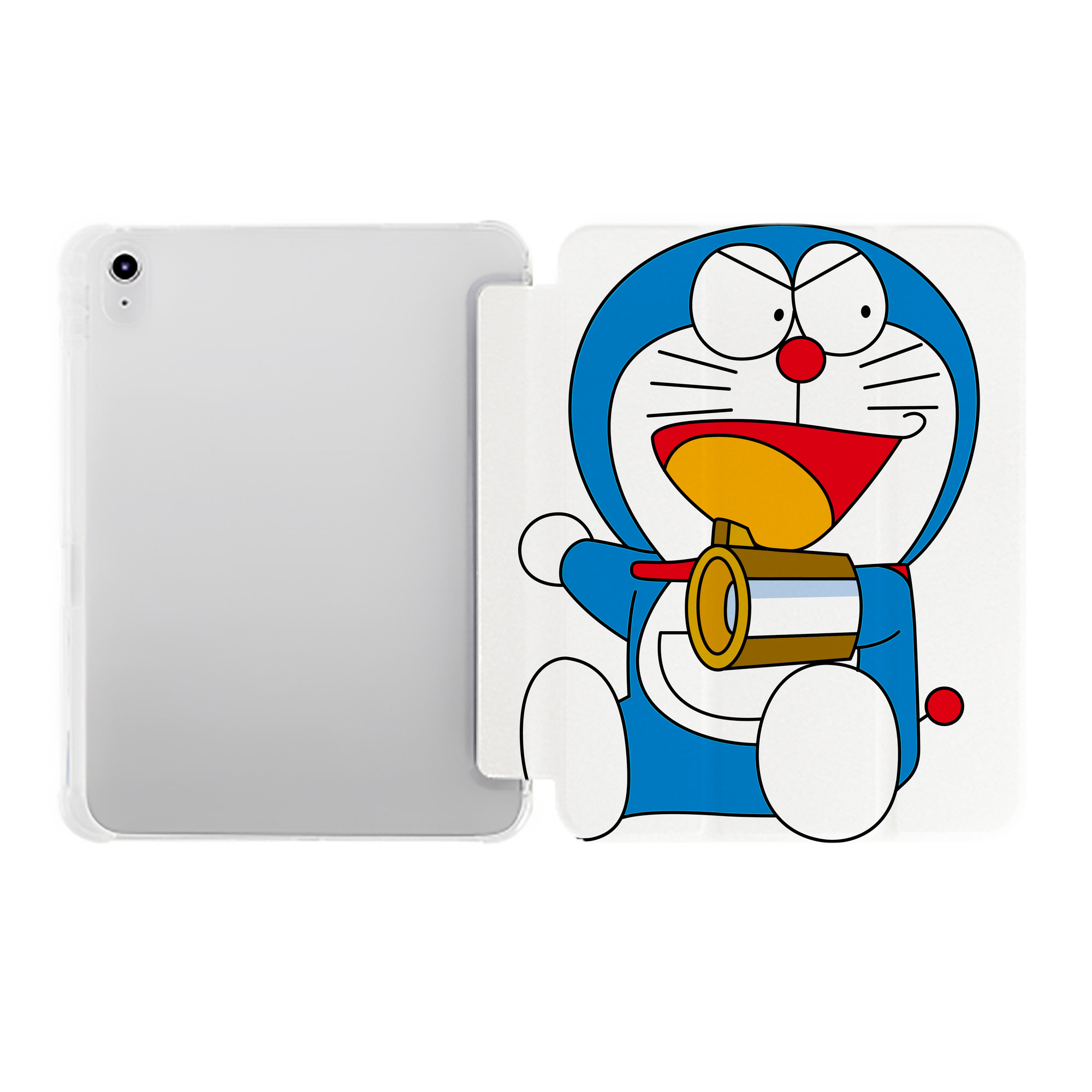 （画像用） ドラえもん Doraemon IPad ケース ペン収納付き 三つ折りスタンド PUレザー×シリコン 対応機種9.5/10.5/10.9インチ